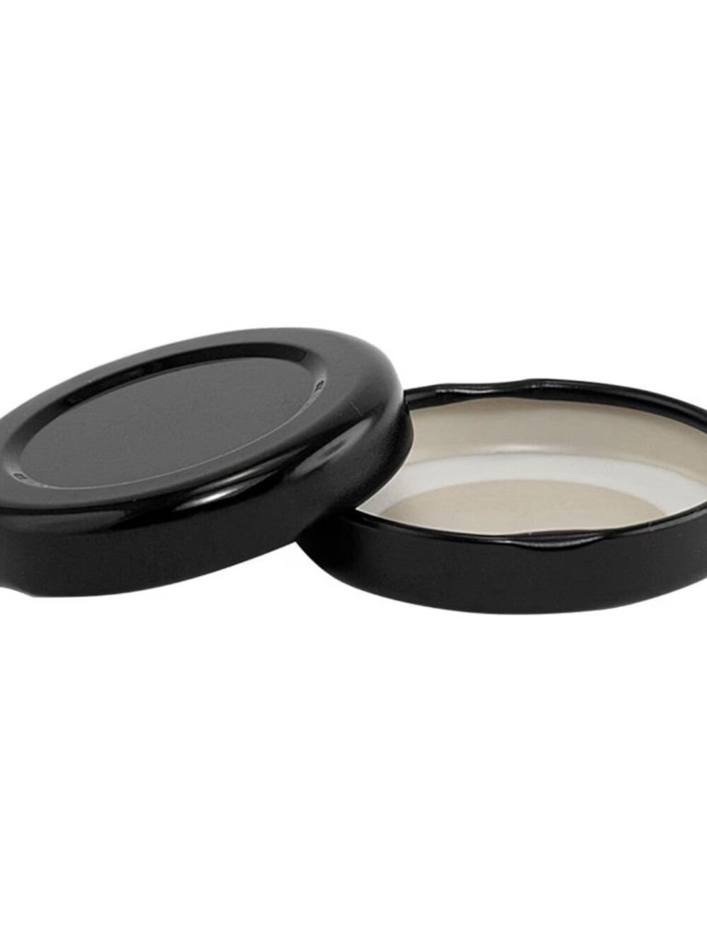 43‑TW Lug Lids • 24 Count • Black Metal Twist‑Off Caps